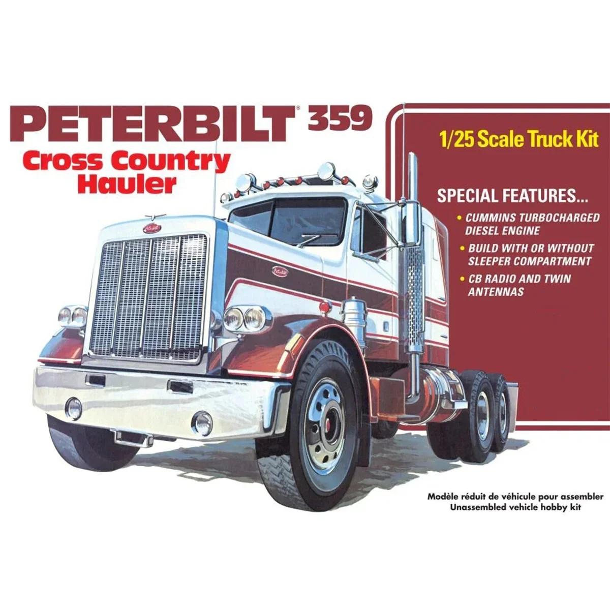 AMT 1/25 Peterbilt 359 Cross Country Hauler Model Kit — box art
