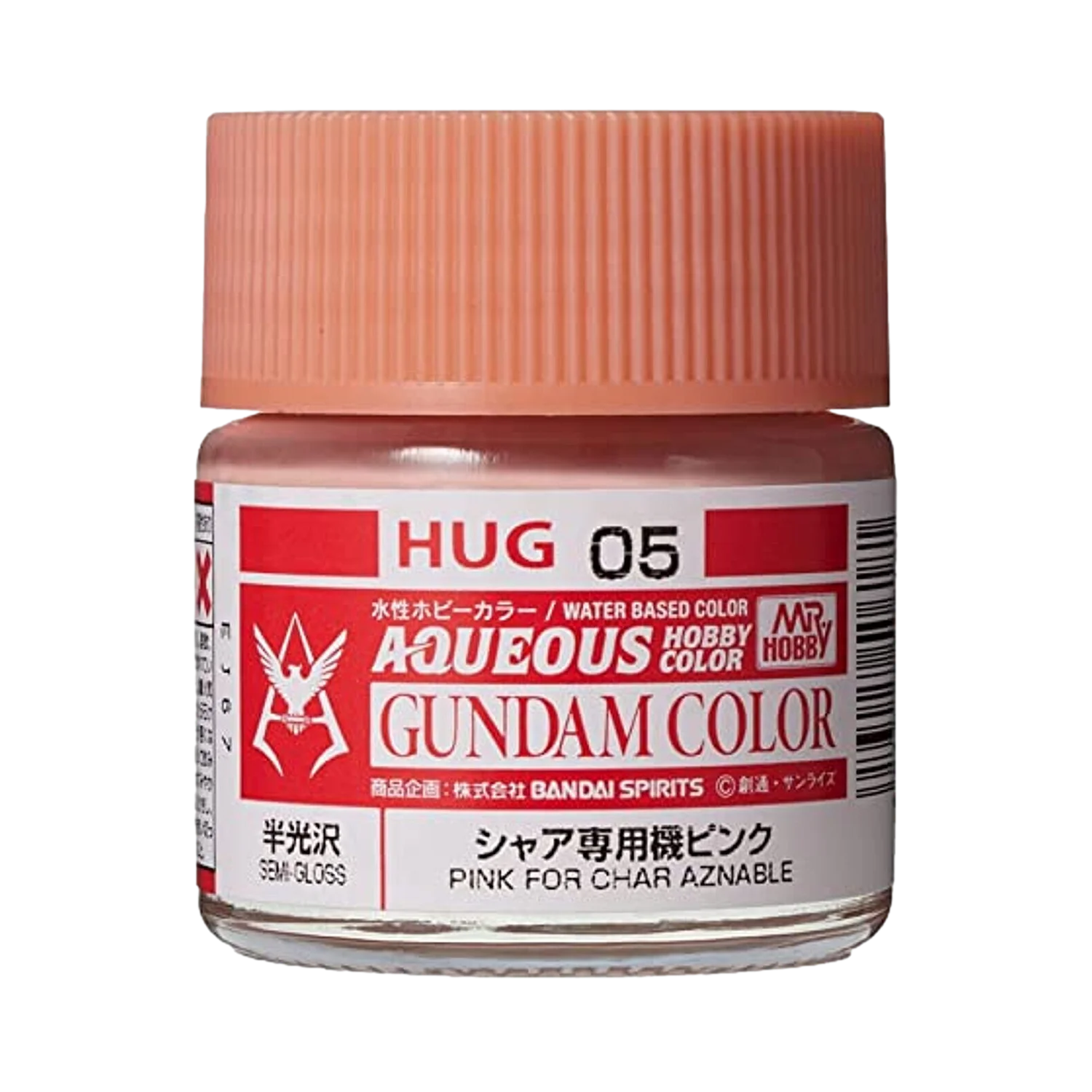 Mr. Hobby Aqueous Gundam Color HUG05 Pink for Char Aznable (Semi-Gloss) 10ml — product photo