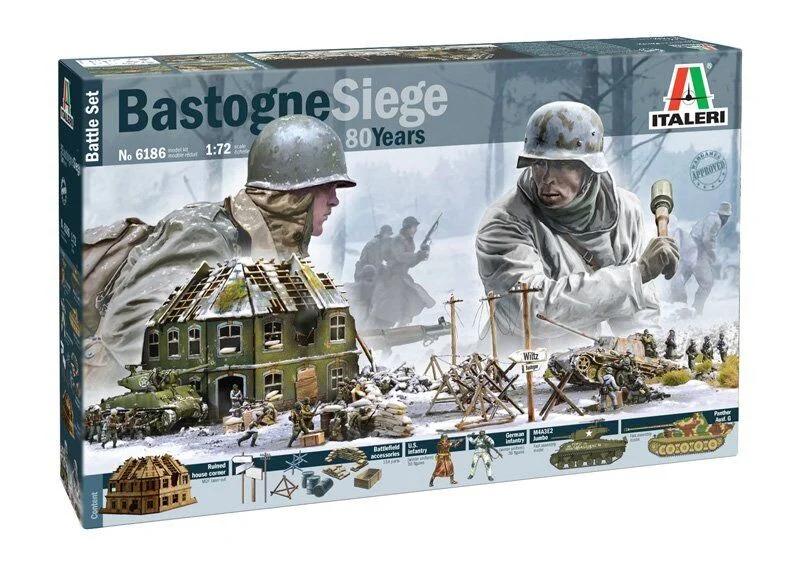 Italeri 1/72 Bastogne Siege Mdf Model Kit — box art
