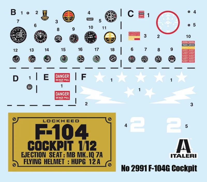 Italeri 1/12 F-104G Cockpit Model Kit — official product photo 3