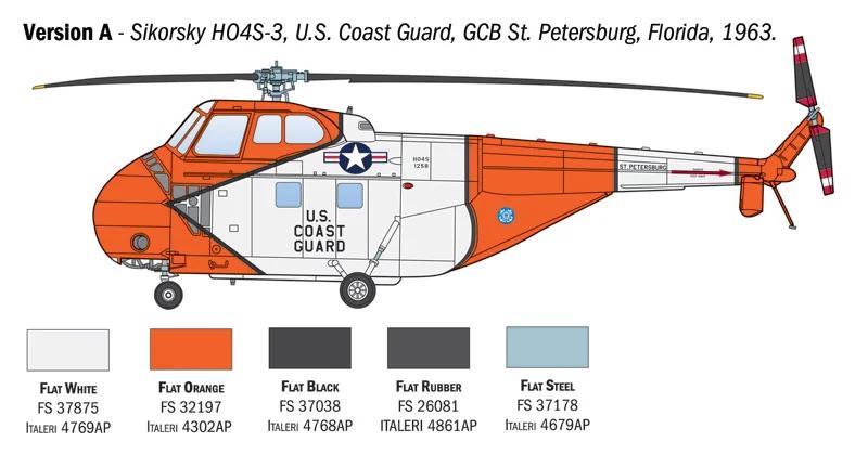 Italeri 1/72 H-19 Sikorsky Ho4s-3 Has 7 Model Kit — official product photo 3