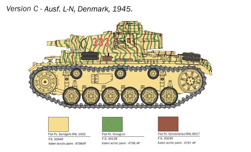 Italeri 1/56 Panzer Iiij L M N Model Kit — official product photo 6