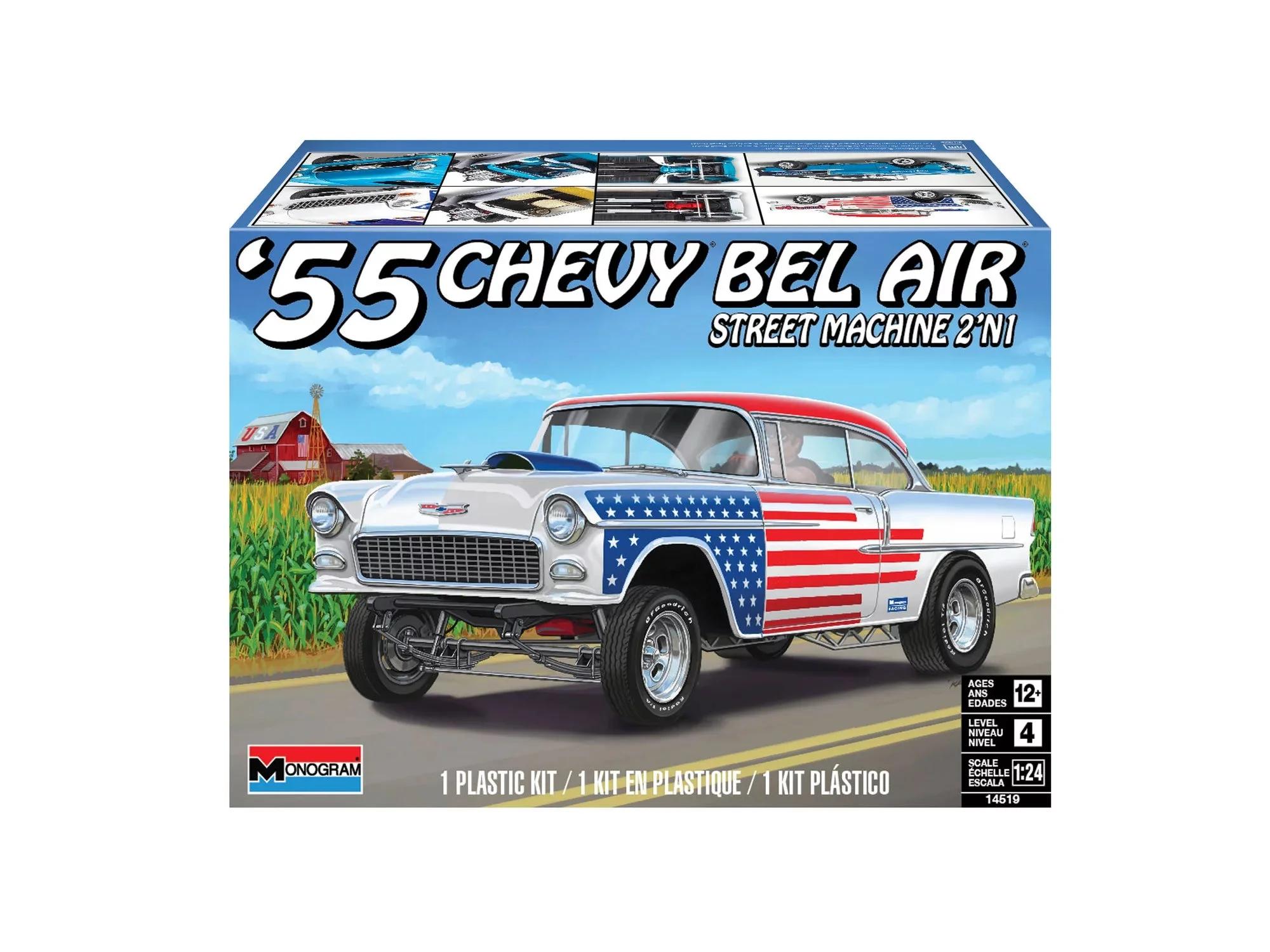 Revell 1/24 55 Chevy Bel Air Street Machin 2n1 Model Kit — official product photo 6