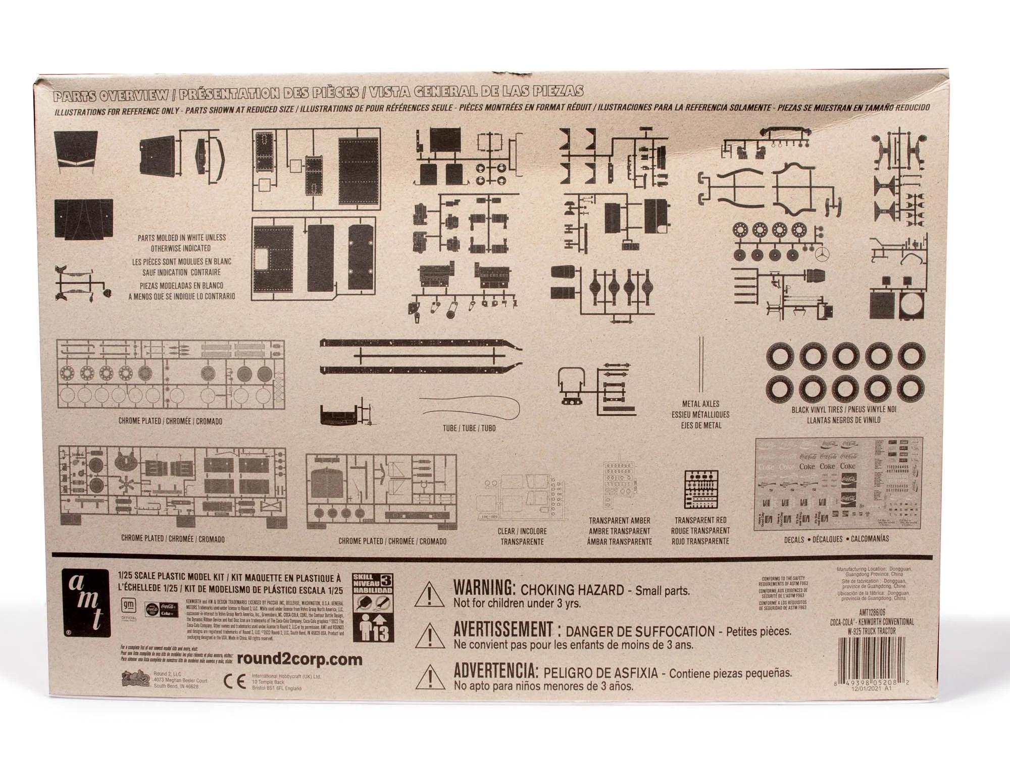 AMT 1/25 Kenworth 925 Tractor Coca-cola Model Kit — official product photo 4