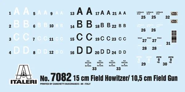 Italeri 15cm Field Howitzer 10 5cm Field Gun72 Model Kit — official product photo 3