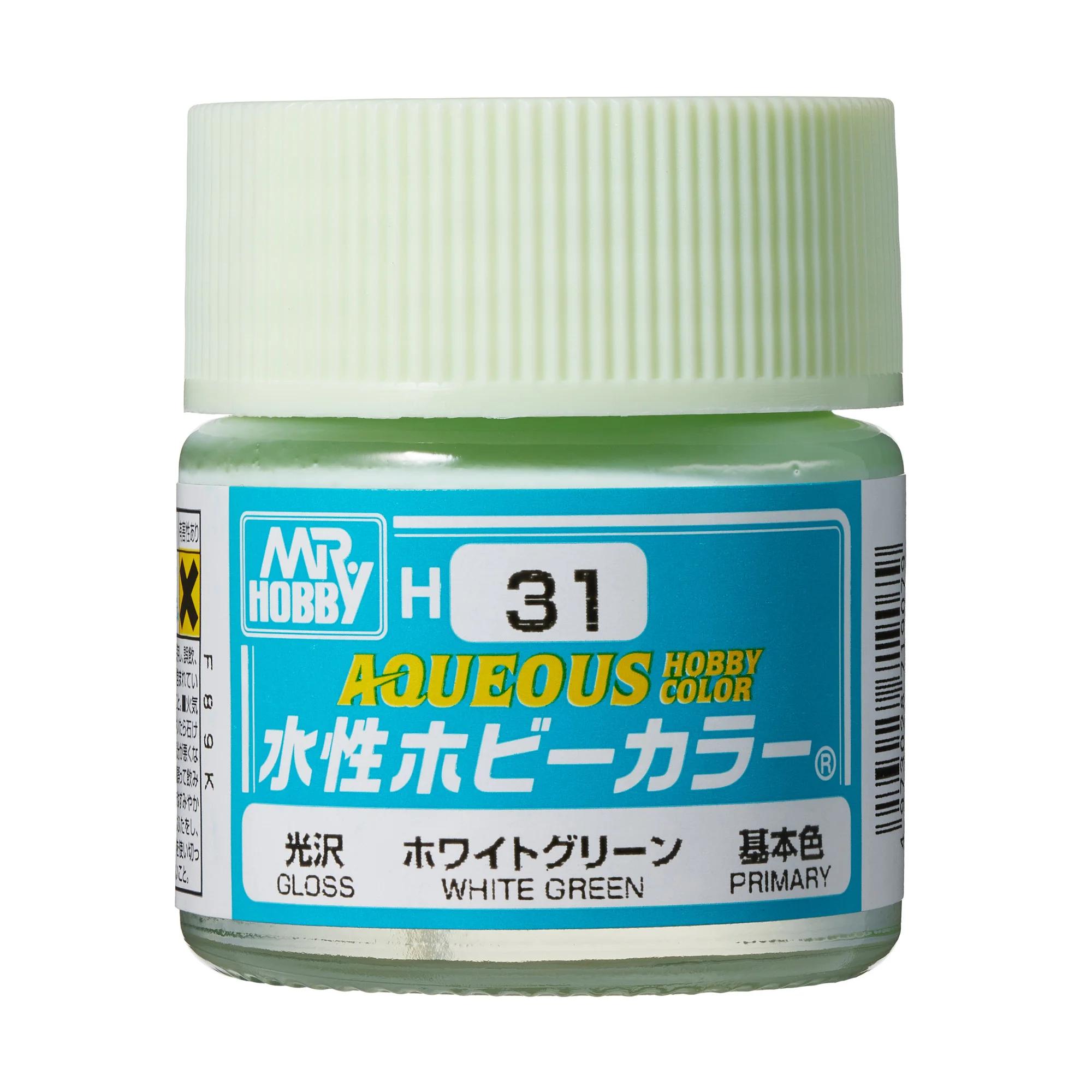 Mr. Hobby Aqueous Hobby Color White Green (H31) 10 ml — official product photo 1