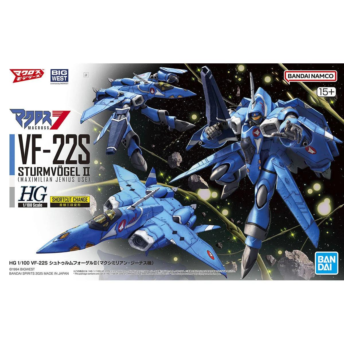 Bandai 1/144 HG VF-22S Sturmvogel II Maximilin Jenius Use Model Kit — product photo 11