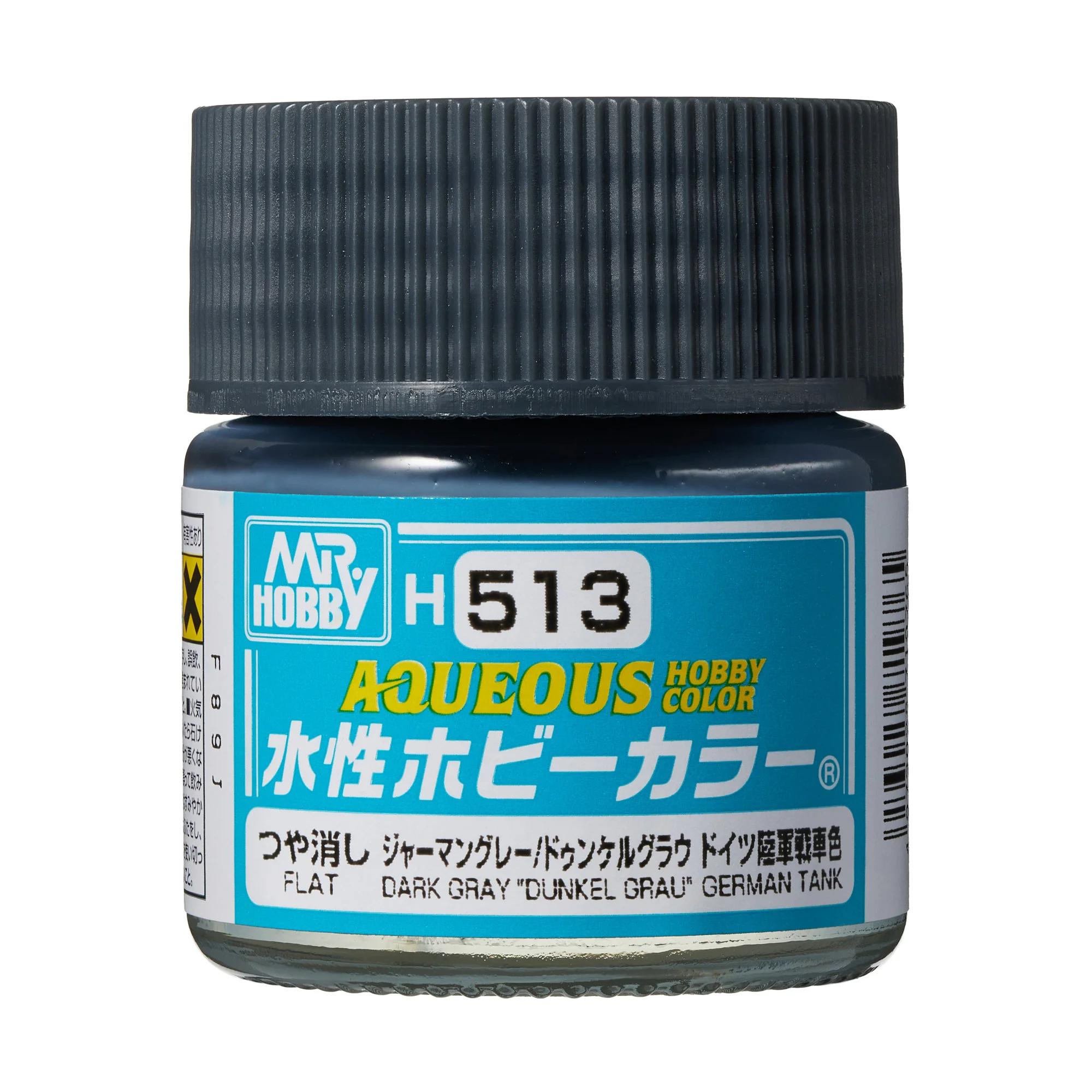 Mr. Hobby Aqueous Hobby Color Dark Gray “Dunkelgrau” (H513) 10 ml — official product photo 1