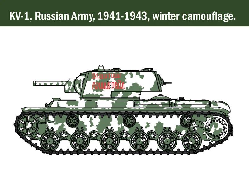 Italeri 1/56 Kv1 Kv2 Tank W Driver Model Kit — official product photo 4