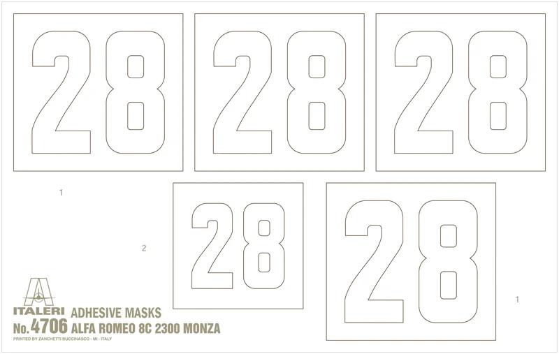 Italeri Alfa Romeo 8c 2300 Monza Tazio Nuvola 12 Model Kit — official product photo 6