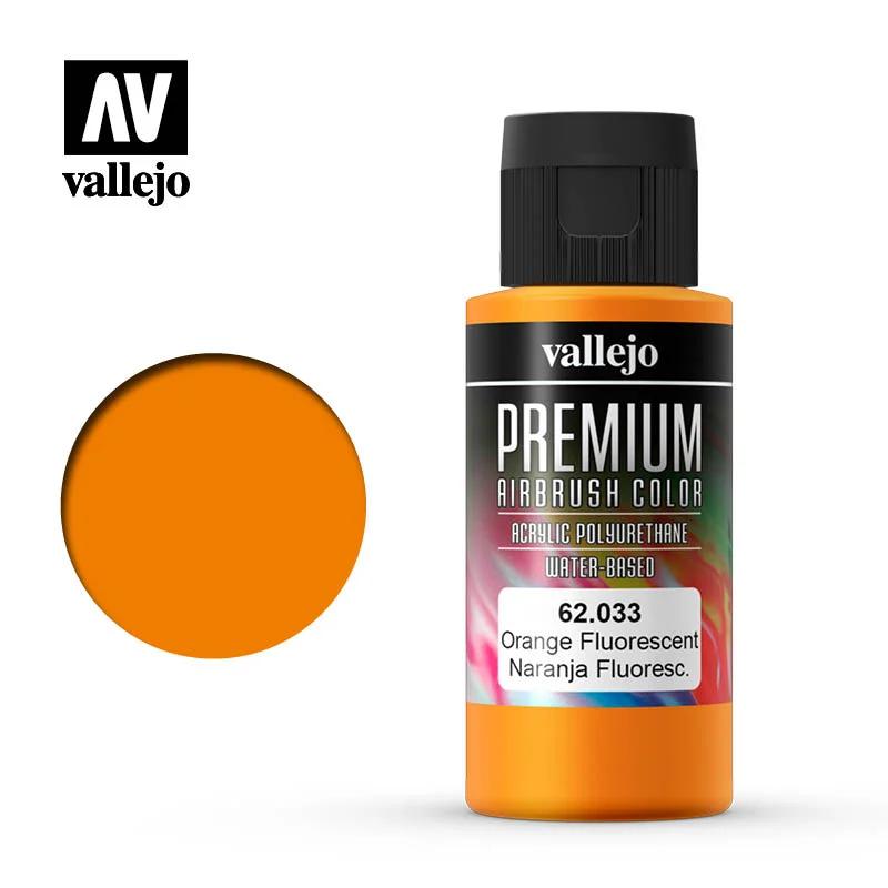 Vallejo Premium Color Orange Fluorescent 60ml — product photo