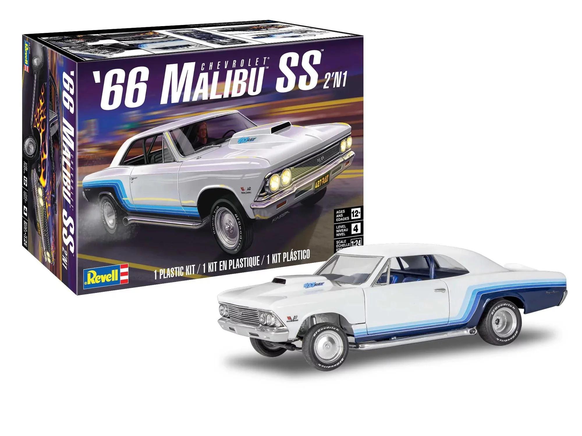 Revell 1/24 66 Chevy Malibu Ss 2n1 Model Kit — official product photo 1
