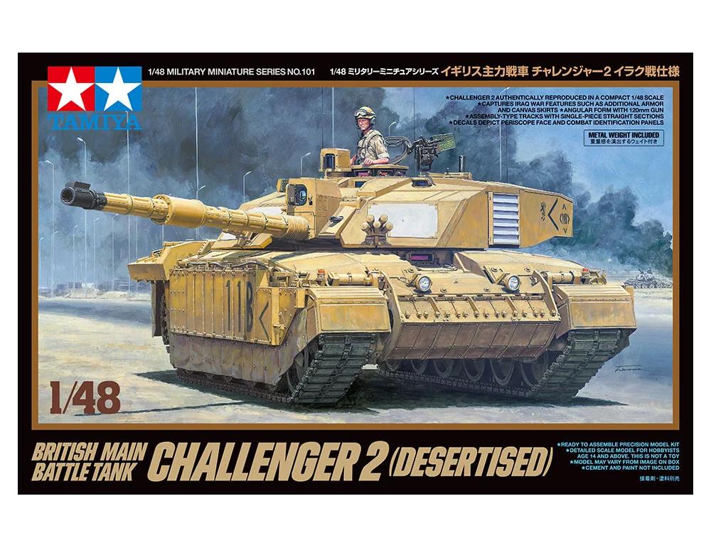 Tamiya 1/48 British Mbt Challenger 2 Desert Model Kit — official product photo 1