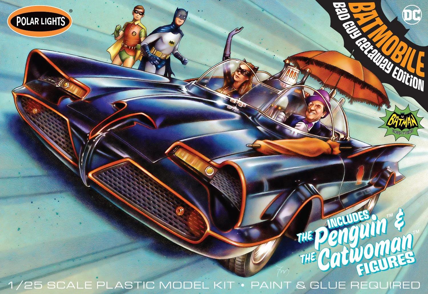 Polar Lights 1/25 1966 Batmobile W Catwoman Penguin Model Kit — official product photo 1
