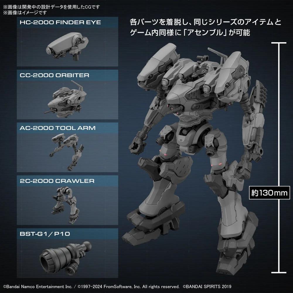 Bandai 1/144 30MM CC-2000 Rad Orbiter Fires Rubicn Model Kit — official product photo 3