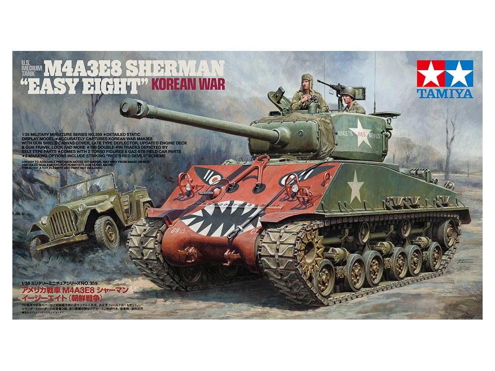 Tamiya US Sherman Easy Eight Tank 35 Model Kit — official product photo 1