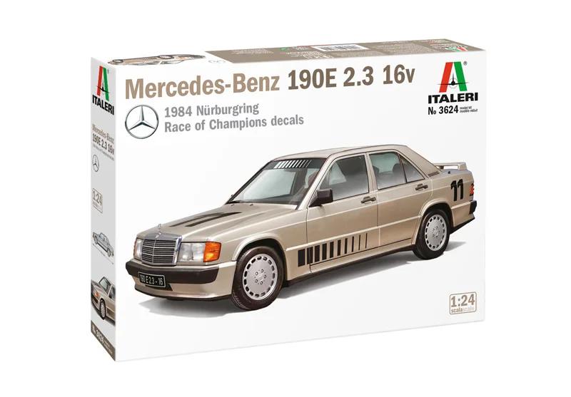 Italeri 1/24 Mercedes Benz 190e 2 3 16v Model Kit — official product photo 1