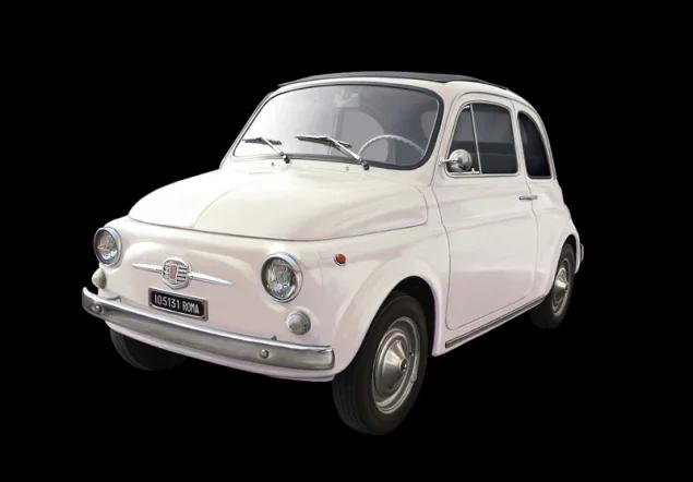 Italeri 1/12 Fiat 500f 1968 Car Model Kit — box art
