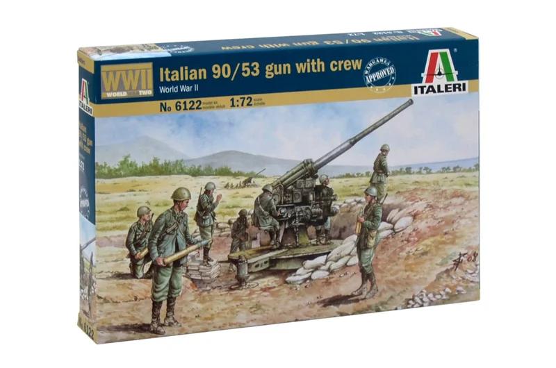 Italeri 1/72 WWII Italian 90 53 Gun Model Kit — official product photo 2