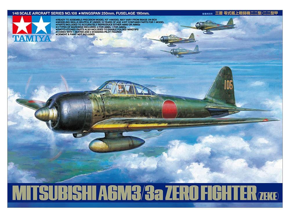 Tamiya 1/48 Mitsubishi A6m3 3a 22 Zero Model Kit — official product photo 1