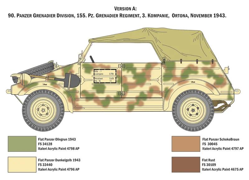 Italeri Kdf 1 Typ 82 Kubelwagen 1 9 Model Kit — official product photo 3