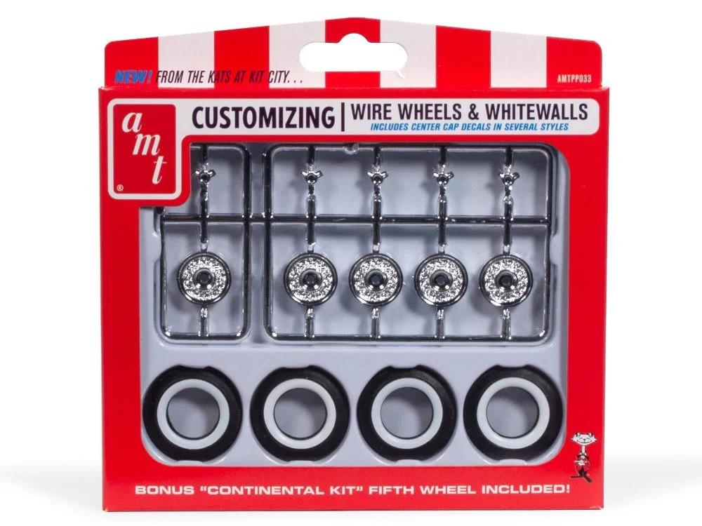 AMT 1/25 Kh Wire Wheels Tires Parts Pack Model Kit — box art