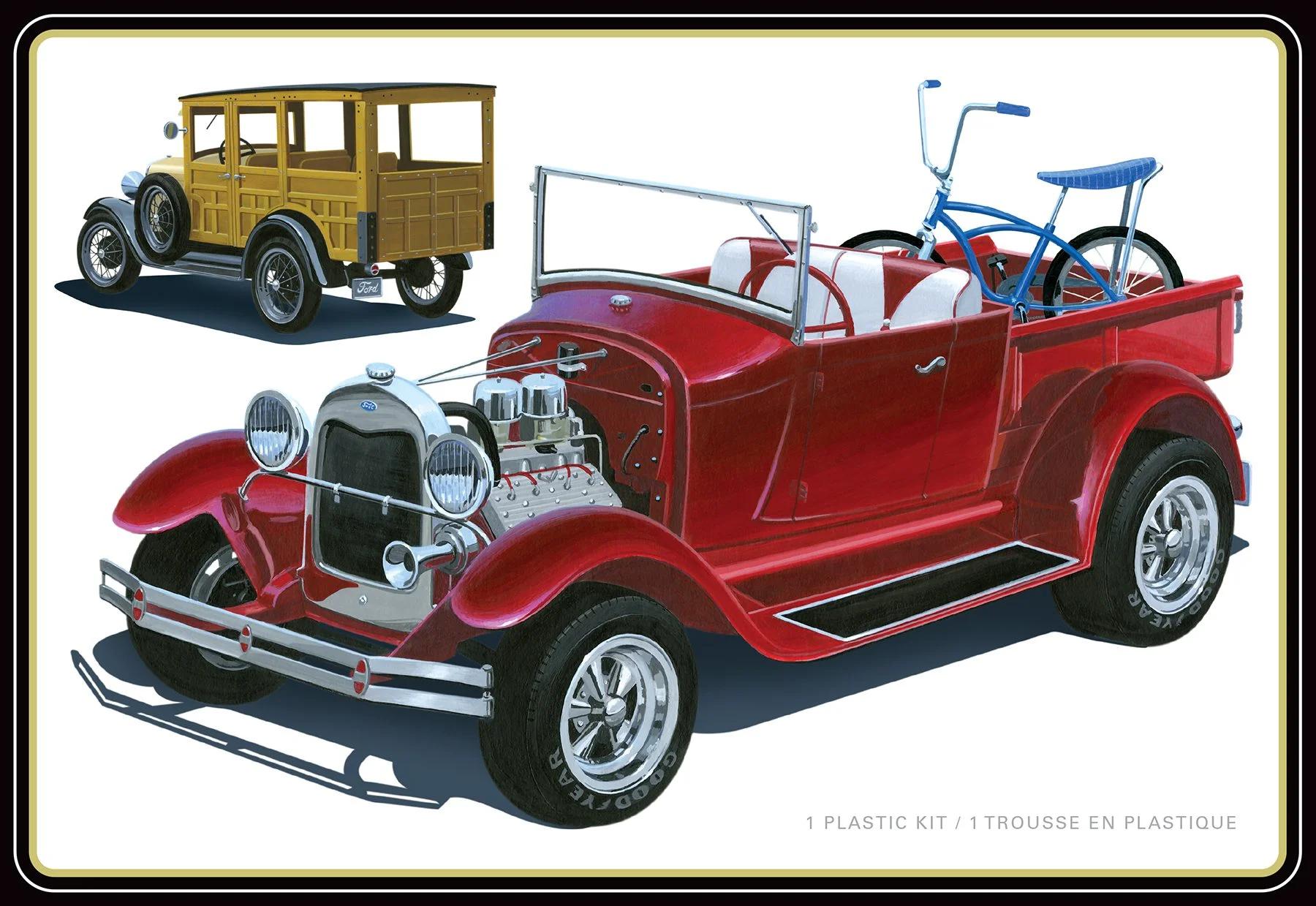 AMT 1/25 29 Ford Woody Pickup Model Kit — box art