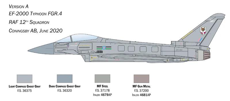 Italeri 1/72 EF-2000 Eurofighter Typhoon RAF Model Kit — official product photo 3