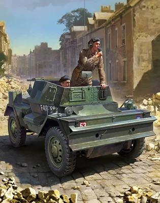 Tamiya 1/48 Brit Armored Scout Car Model Kit — box art