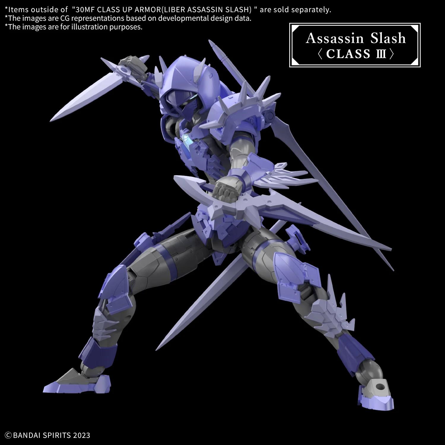 Bandai 1/144 30MF Class Up Armor Liber Assassin Slash Model Kit — official product photo 5
