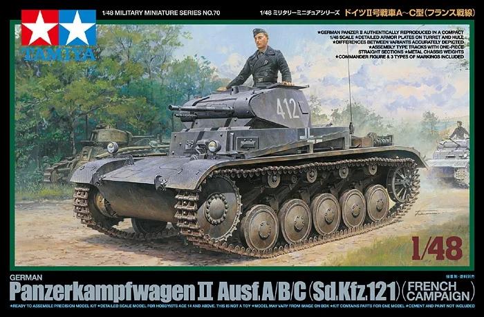 Tamiya 1/48 German Panzer 2 B C Model Kit — official product photo 1