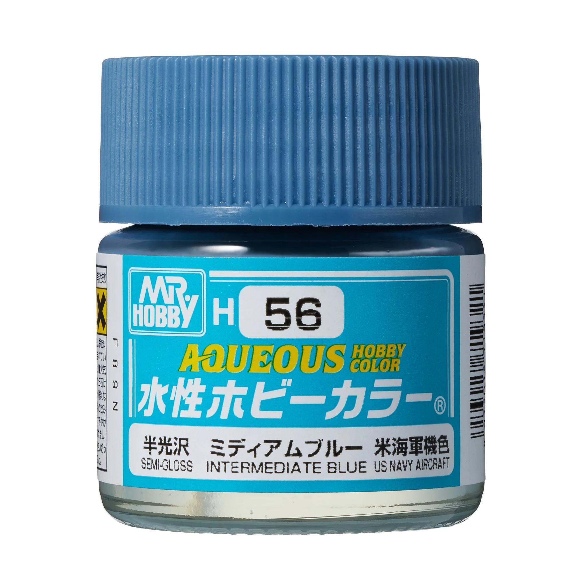 Mr. Hobby Aqueous Hobby Color Intermediate Blue (H56) 10 ml — official product photo 1