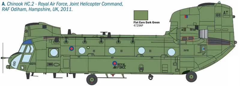 Italeri Chinook Hc2 Ch47f Helicoptr 48 Model Kit — official product photo 3