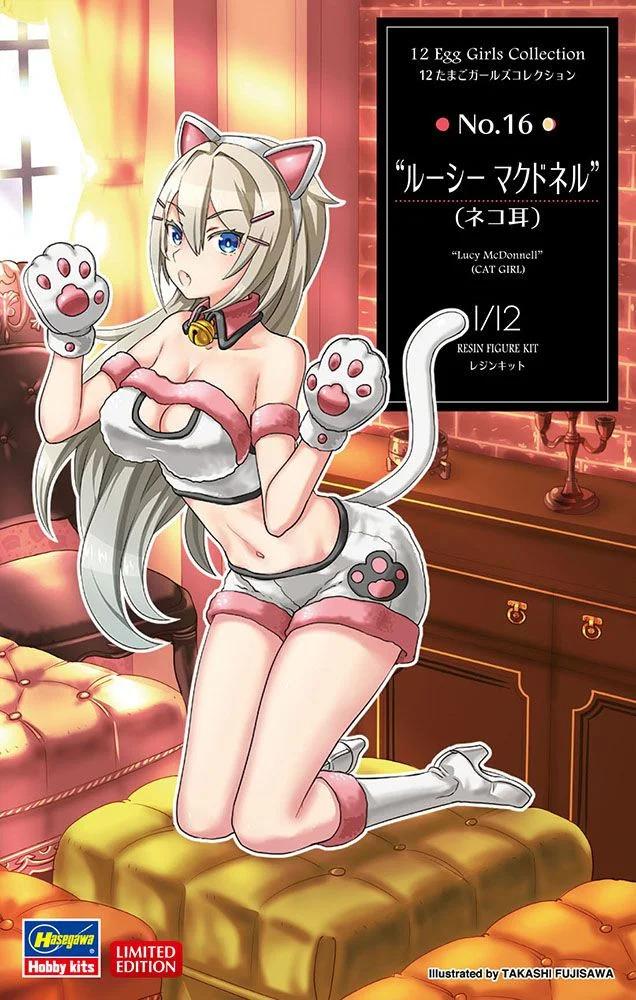 Hasegawa 1/12 12 Egg Girls Collection 16 Cat Girl Model Kit — official product photo 1