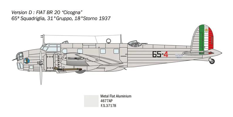 Italeri Fiat Br 20cicognabattle Britain 72 Model Kit — official product photo 6