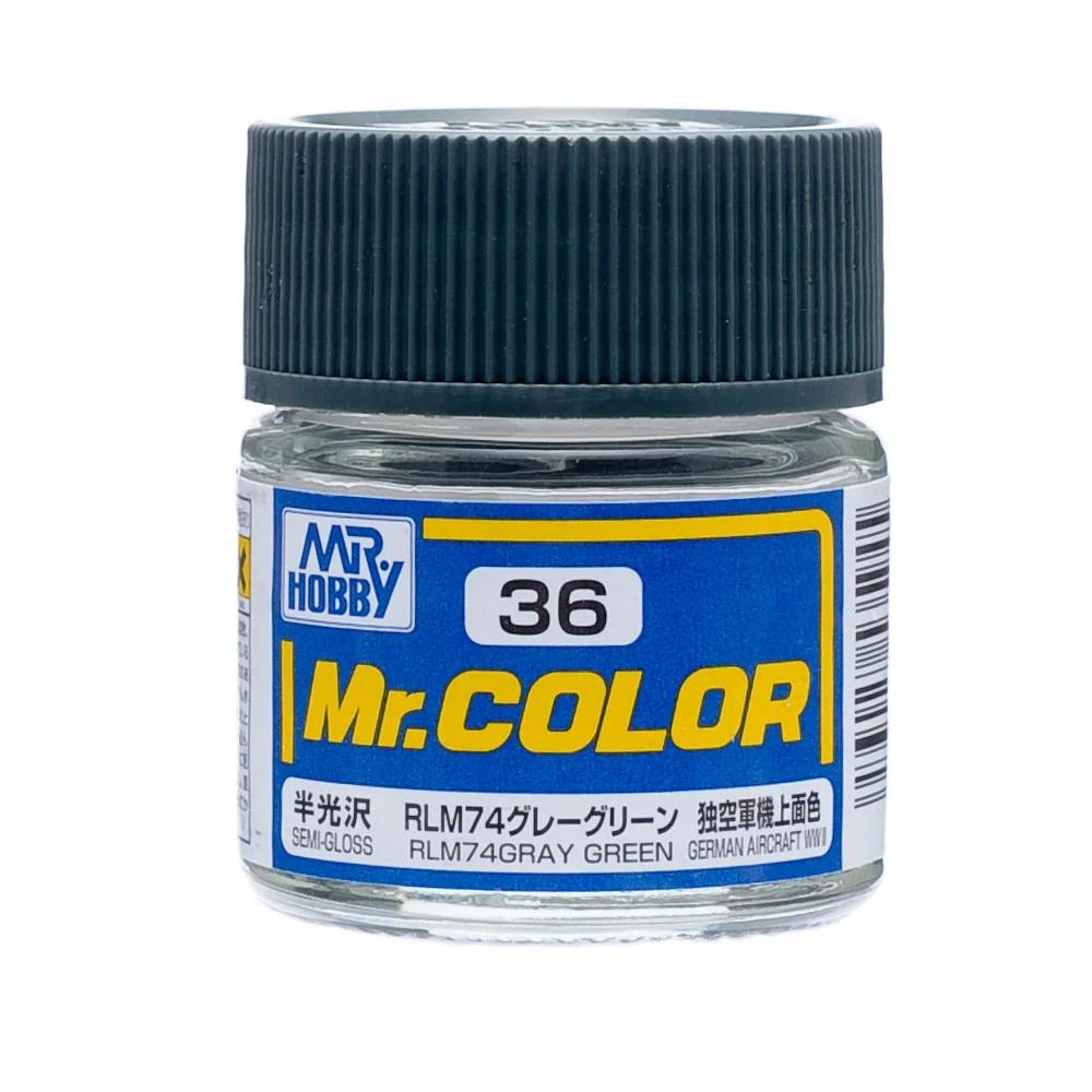 Mr. Hobby Mr. Color RLM74 Gray Green (C36) 10 ml — official product photo 1