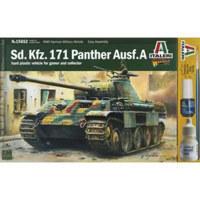 Italeri 1/56 WWII SD Kfz 171 Panther Ausf Model Kit — box art