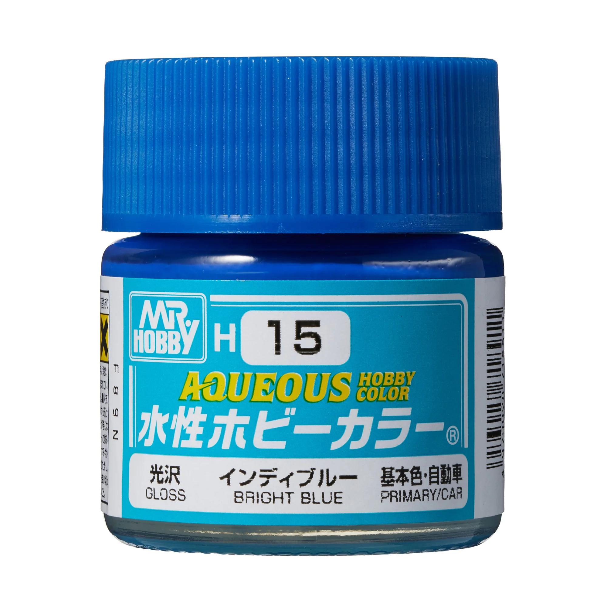 Mr. Hobby Aqueous Hobby Color Bright Blue (H15) 10 ml — official product photo 1