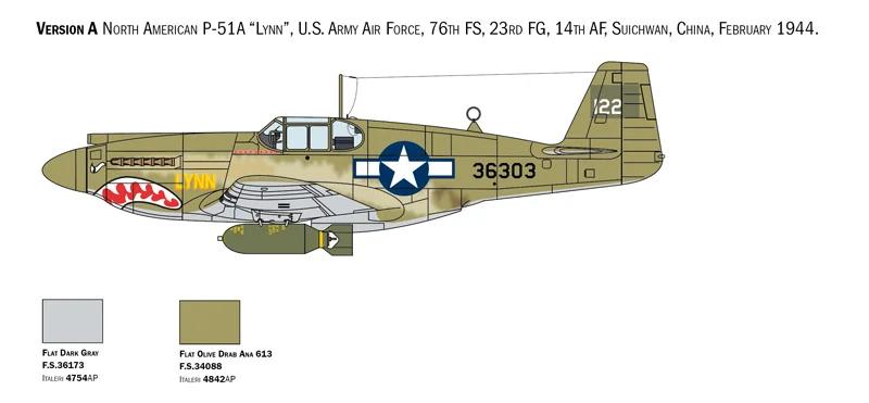 Italeri 1/72 P-51A Mustang Model Kit — official product photo 4
