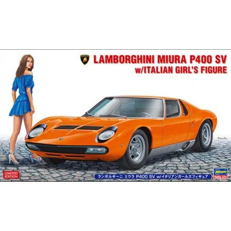Hasegawa 1/24 Lamborghini Miura P400 Sv Model Kit — box art