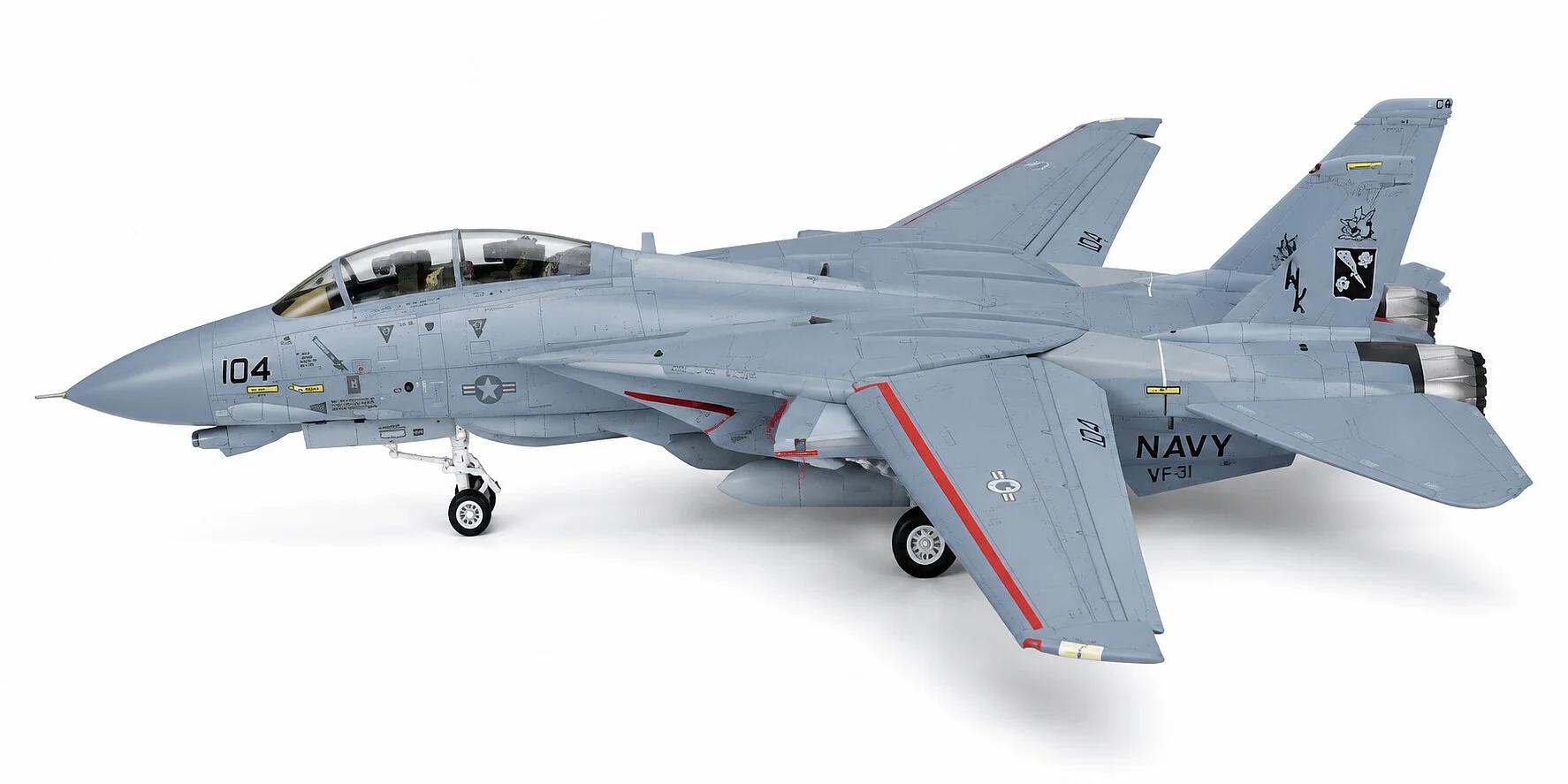 Hasegawa 1/48 F-14D Super Tomcat Cvw-14 Model Kit — official product photo 1