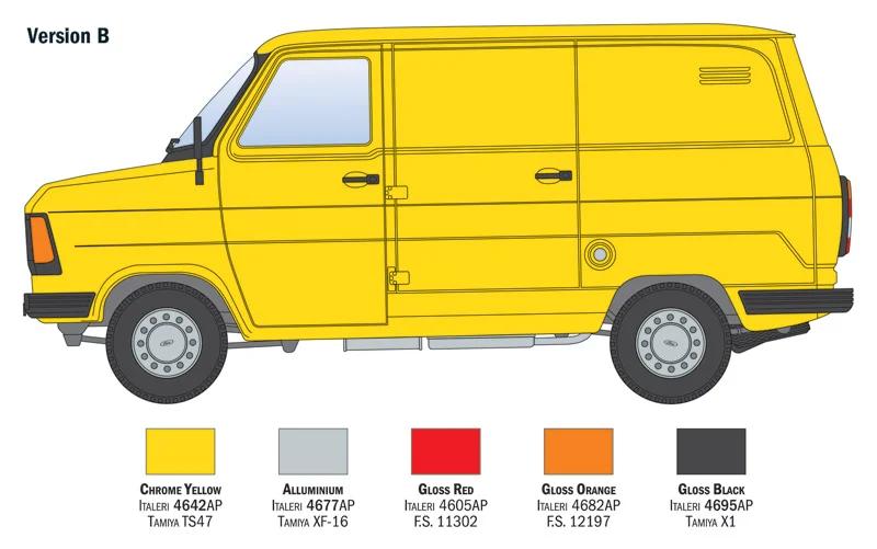Italeri 1/24 Ford Transit Model Kit — official product photo 3