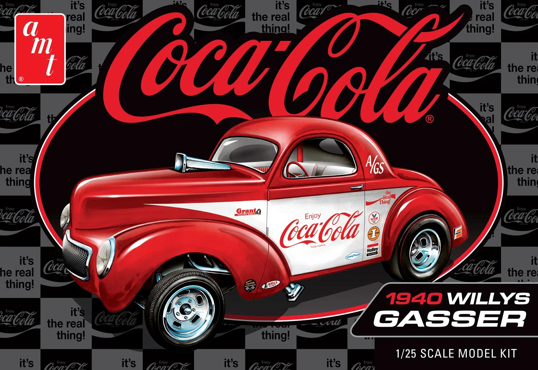 AMT 1/25 40willys Coupe Coke Race Team Model Kit — box art