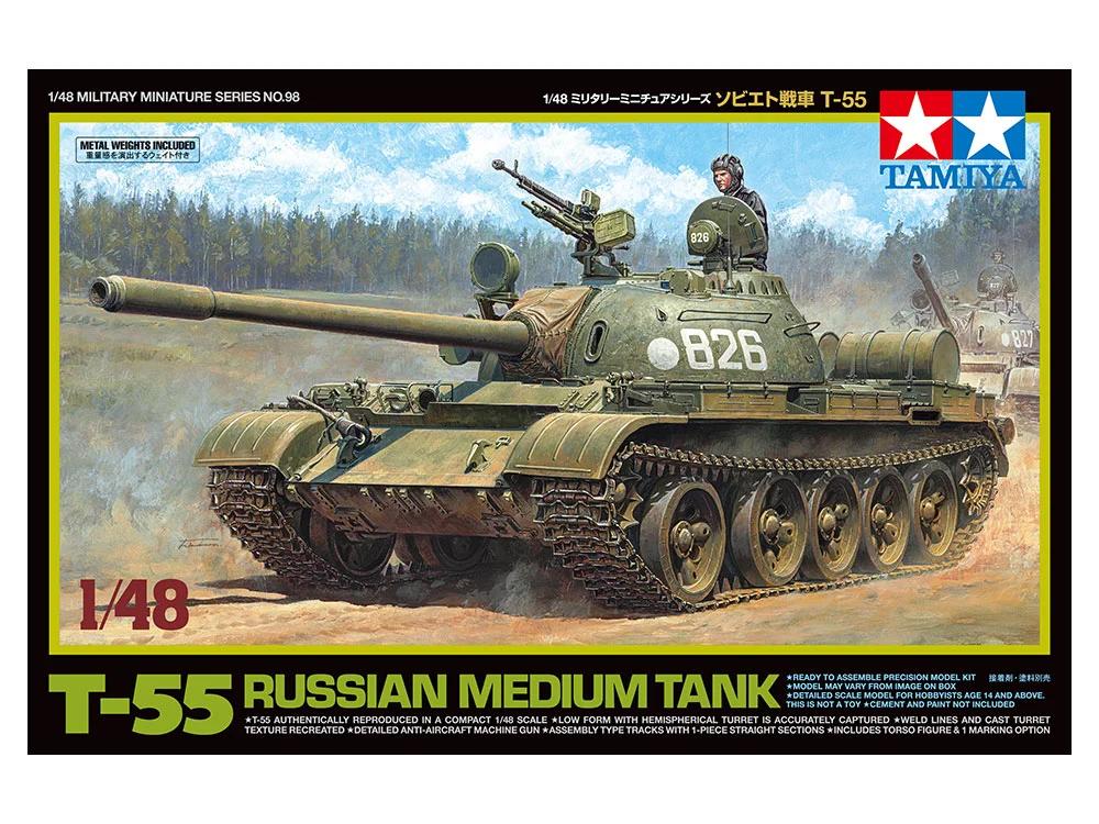 Tamiya 1/48 T-55 Russian Medium Tank — official product photo 1