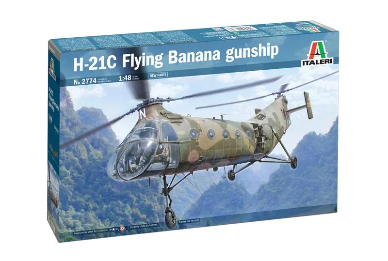 Italeri 1/48 H-21C Flying Banana Gunship Model Kit — official product photo 2