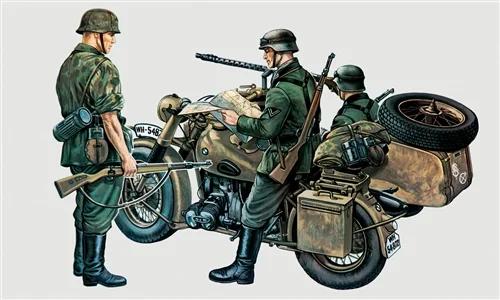 Italeri 1/35 Bmw R75 W Sidecar Model Kit — official product photo 1