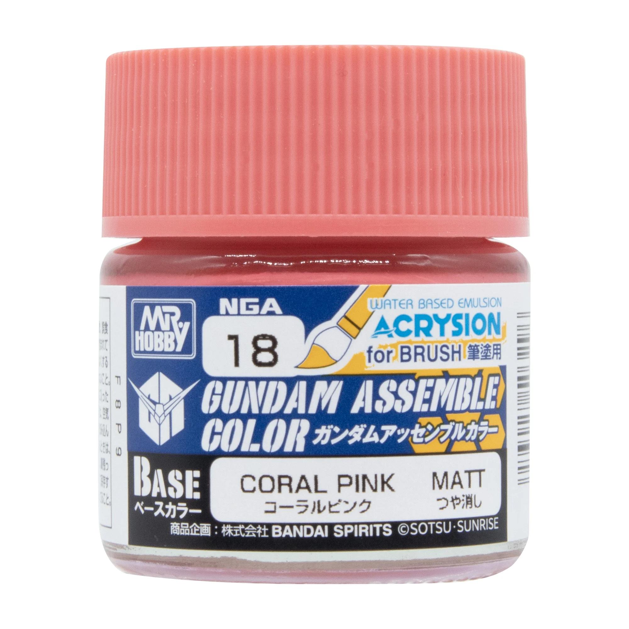 Mr. Hobby Gundam Assemble Color Coral Pink (NGA18) 10 ml — official product photo 1