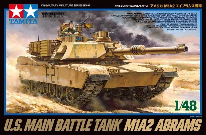 Tamiya 1/48 M1a2 Abrams Model Kit — box art