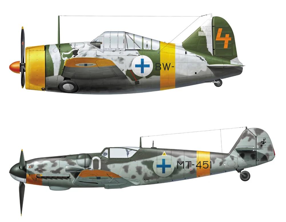 Hasegawa 1/72 B-239 Buffalo Bf109g-6 Model Kit — official product photo 2