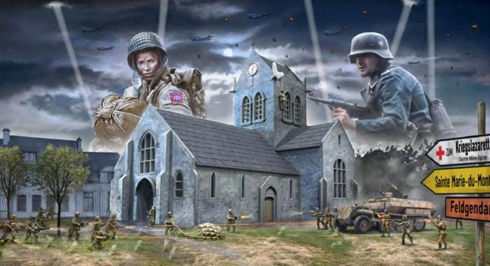 Italeri 1/72 Battle Normandy Sainte Mere Model Kit — box art